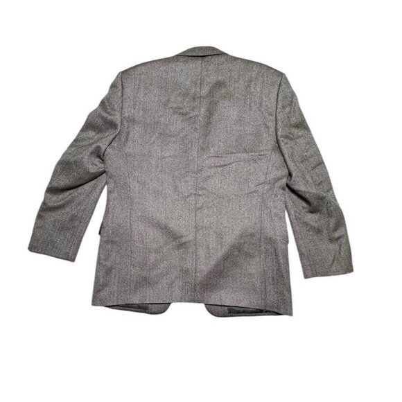Andrew Fezza Men's Sport Coat Blazer 3 Button Brown Herringbone Wool Blend 42R - Picture 2 of 11